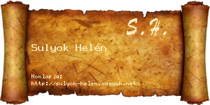 Sulyok Helén névjegykártya